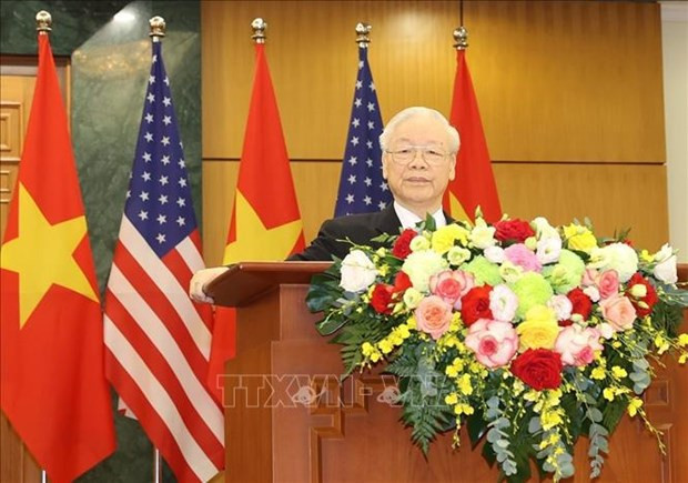 Party General Secretary’s address to the press after talks with US President hinh anh 1