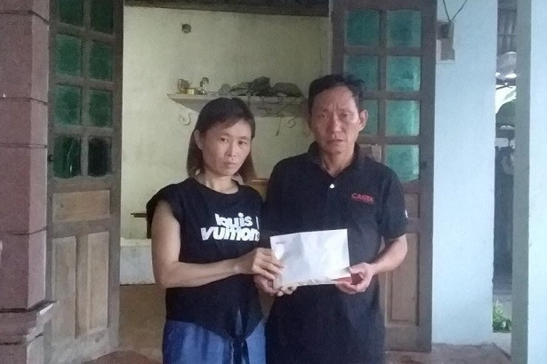 Gia đình em Nguyễn Tuấn Quang gửi lời cảm ơn đến bạn đọc VietNamNet