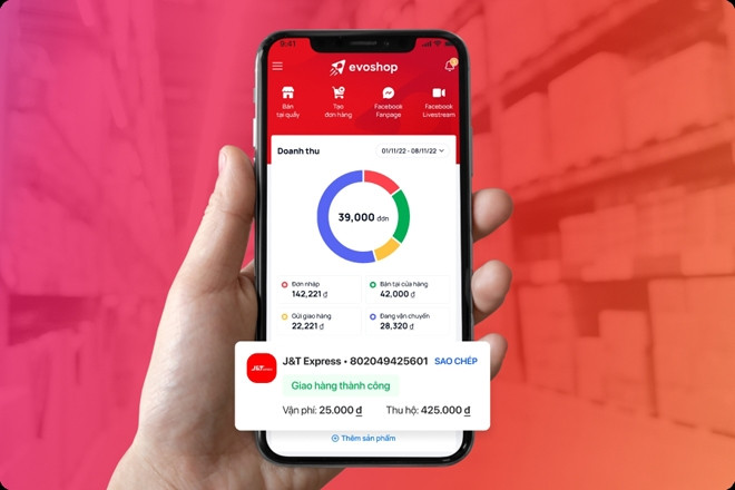 J&T Express hợp tác evoshop hỗ trợ shop trực tuyến