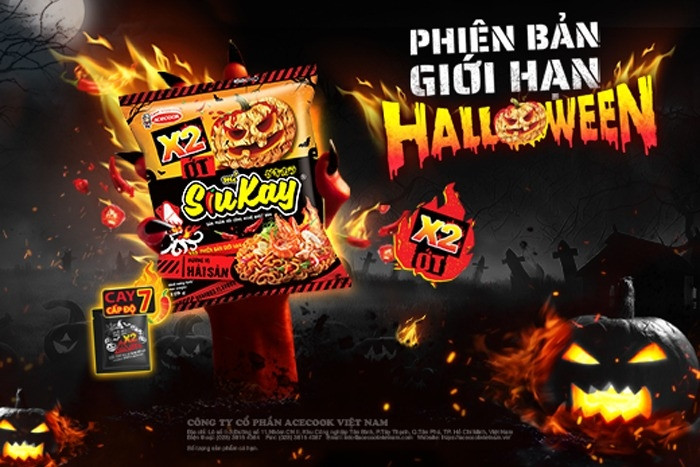 Mì SiuKay tung phiên bản giới hạn x2 ớt dành cho Halloween