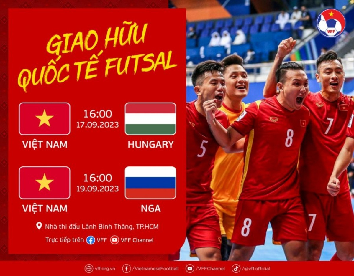 vietnamese futsal team to play hungary and russia in friendly matches picture 1