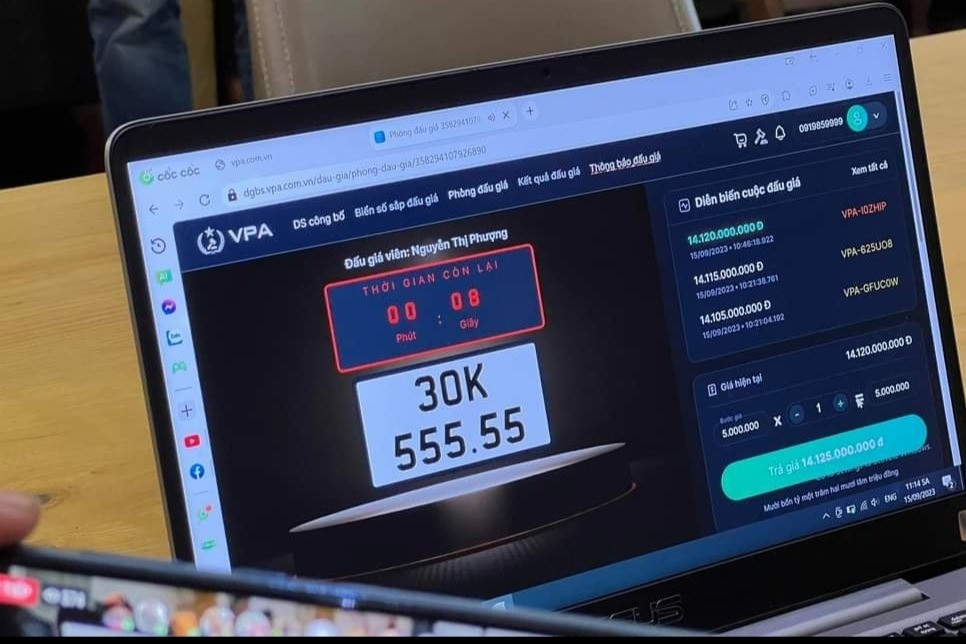 Lo ngại tình trạng đẩy giá ảo, 'bùng đơn' khi giá đấu biển số quá cao