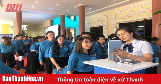 Ứng dụng công nghệ số - điểm mới tại Đại hội Công đoàn tỉnh Thanh Hóa