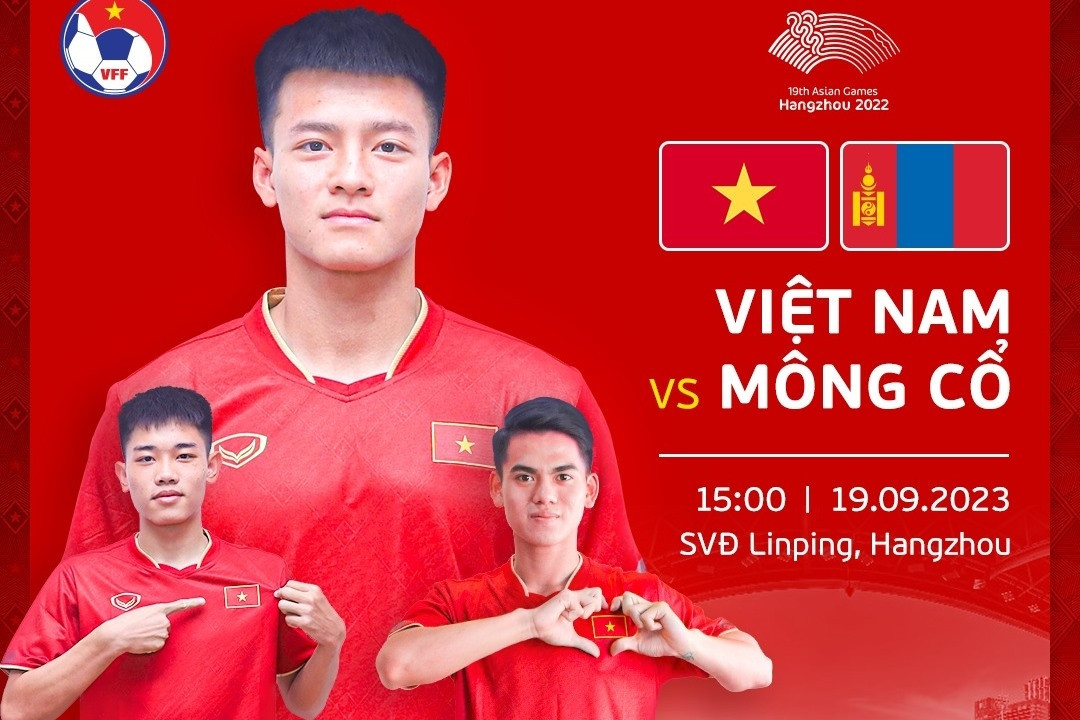 Trực tiếp Olympic Việt Nam vs Olympic Mông Cổ: Bóng đá nam ASIAD 19