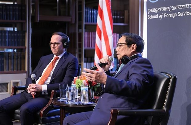 PM delivers policy speech at Georgetown University hinh anh 2