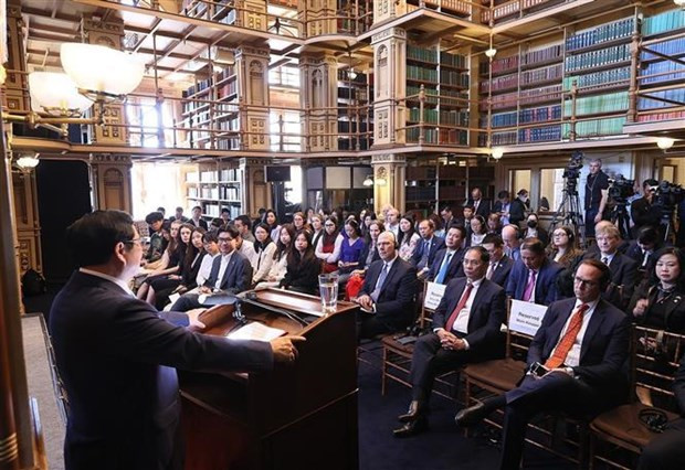 PM delivers policy speech at Georgetown University hinh anh 3