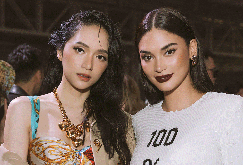 Hương Giang đẹp như một 'nữ thần' bên Ngu Thư Hân, Hoa hậu Pia Wurtzbach