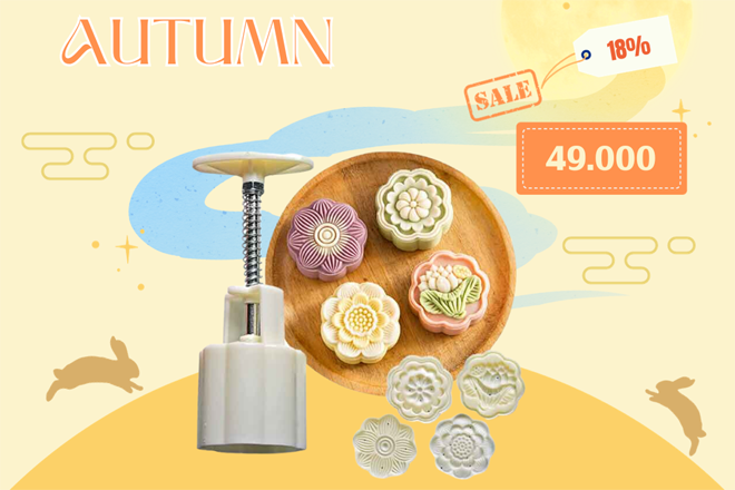 Loạt dụng cụ làm bánh Trung thu handmade giảm giá đến 50% trên Shopee