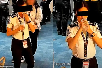 Video nhân viên sân bay Philippines bị nghi 'nuốt tiền' của khách