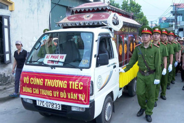 Tiễn biệt trung úy công an hy sinh ở Thái Bình: 'Tôi như mất đi người em ruột'