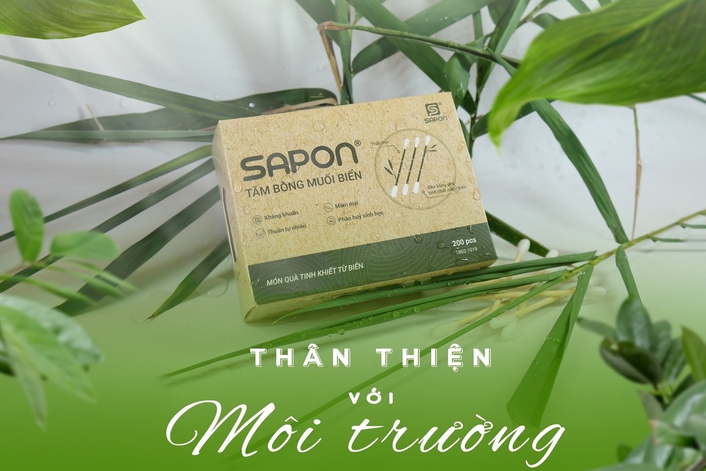 Tăm bông muối biển SAPON - sản phẩm đáp ứng xu hướng tiêu dùng xanh