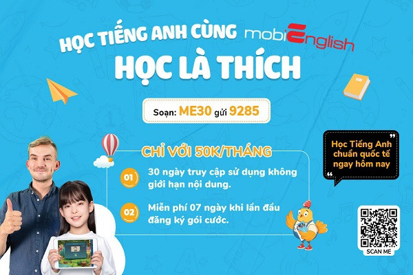 Học tiếng Anh cực thích cùng MobiEnglish