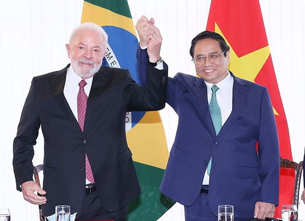 Joint Communique on Prime Minister Pham Minh Chinh's official visit to Brazil hinh anh 1
