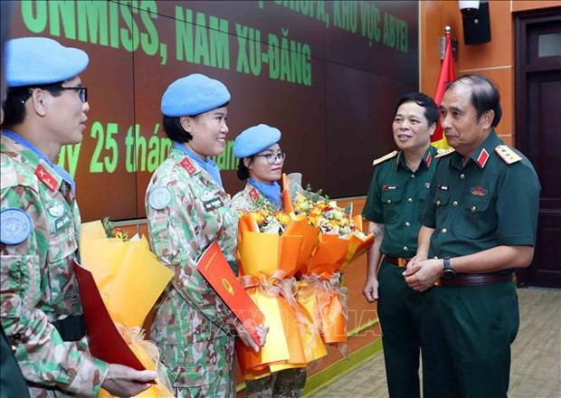 Three more Vietnam military officers to join UN peacekeeping forces hinh anh 1