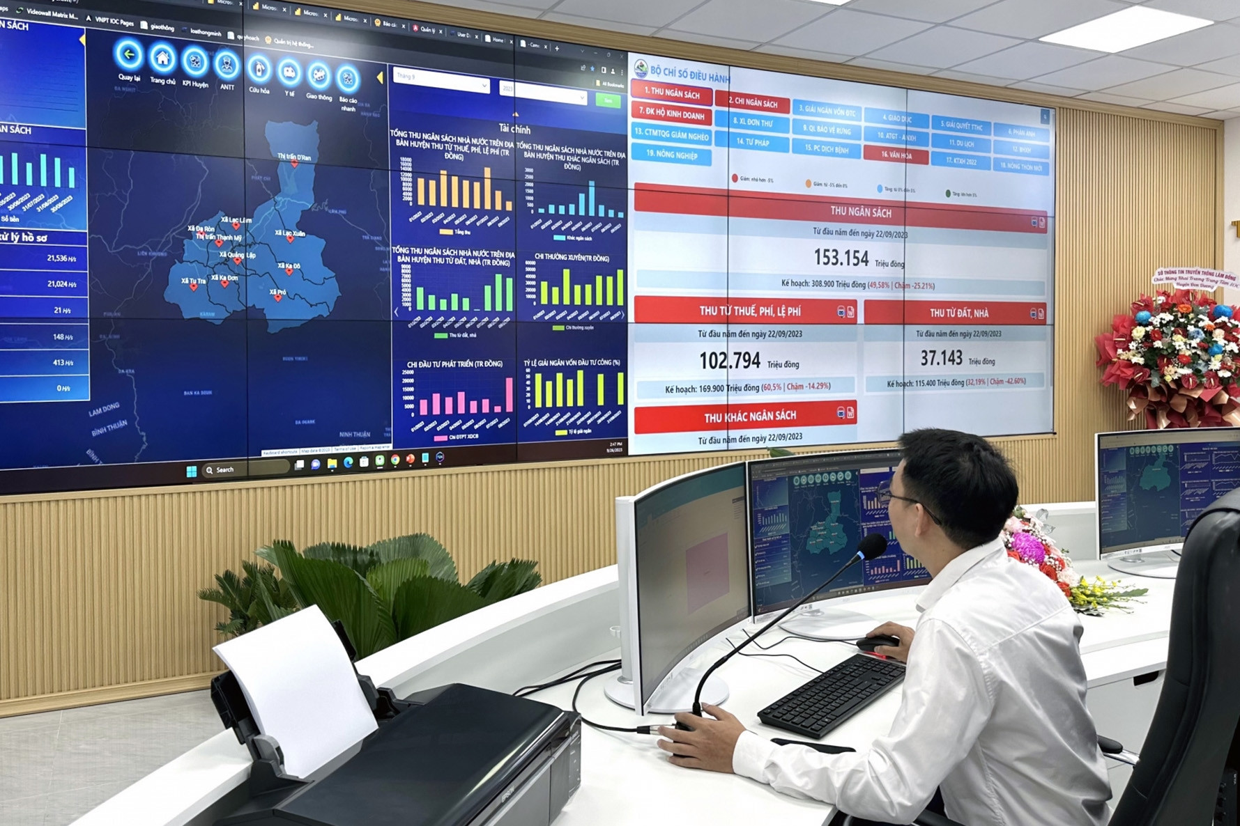 Trung tâm điều hành thông minh của huyện ở Lâm Đồng vào hoạt động