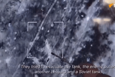 Video 2 xe tăng Leopard nổ tung vì đòn tập kích của Nga ở Luhansk