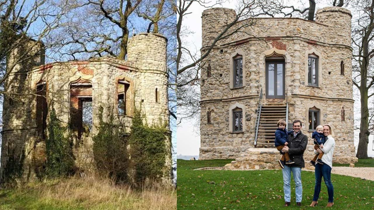 Cặp vợ chồng tự cải tạo lâu đài bỏ hoang thành căn hộ hiện đại cực đẹp