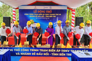 Bến Tre: Động thổ trạm biến áp 110kV Thanh Tân