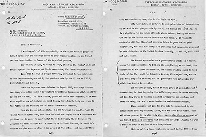 Bức thư Bác Hồ gửi Tổng thống Mỹ gần 80 năm trước với ý nguyện &apos;hợp tác đầy đủ&apos;