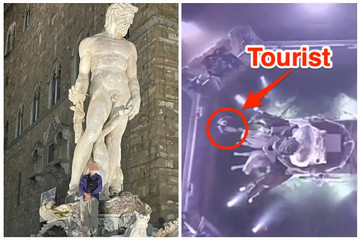 Đam mê chụp ảnh, du khách bị phạt tiền vì làm vỡ mảnh đá ở tượng đài di tích