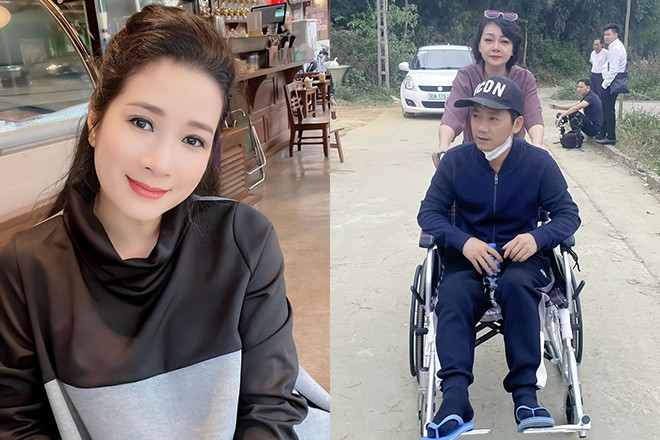 Thanh Thanh Hiền cà phê một mình, con trai NSND Trần Nhượng ngồi xe lăn chỉ đạo