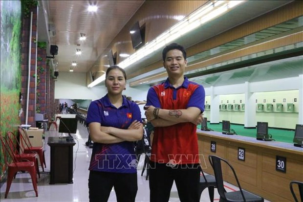 Vietnamese shooters win a gold, one more Olympic slot at Asian championship hinh anh 1