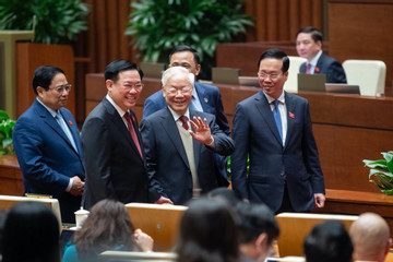 Hình ảnh Tổng Bí thư cùng lãnh đạo Đảng, Nhà nước dự khai mạc kỳ họp Quốc hội