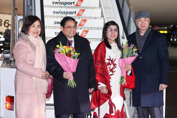 Thủ tướng Phạm Minh Chính tới Thụy Sĩ bắt đầu tham dự WEF Davos 2024