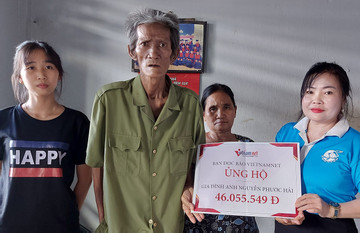Gần 50 triệu đồng đến với gia đình anh Nguyễn Phước Hải ở Cần Thơ