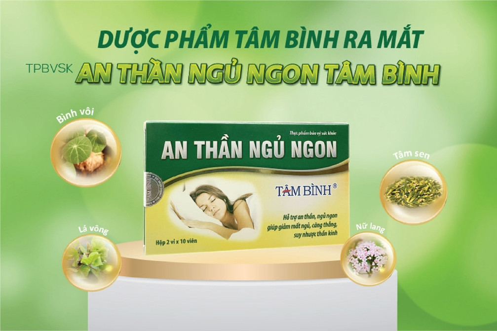 Dược phẩm Tâm Bình ra mắt sản phẩm mới cho người mất ngủ