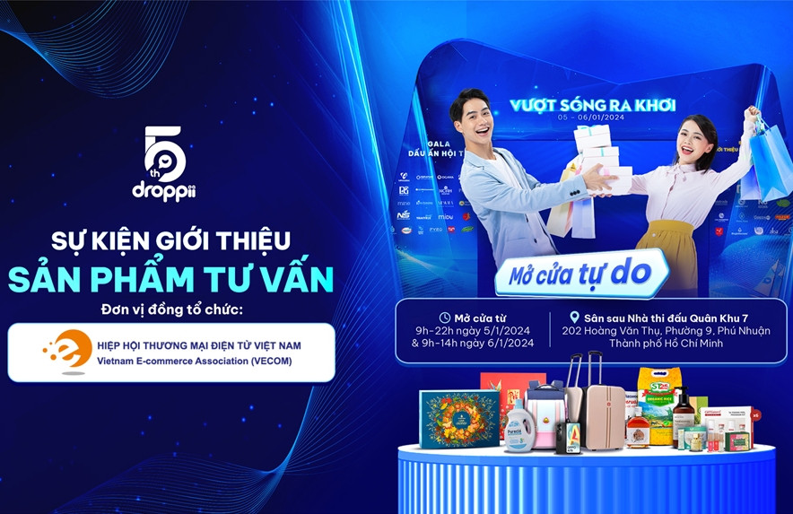 Hơn 40 gian hàng quy tụ tại sự kiện xúc tiến thương mại điện tử của Droppii