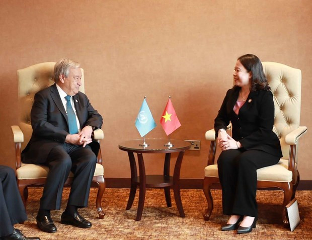 Vice President of Vietnam meets leaders of Uganda, UN, Iran hinh anh 2