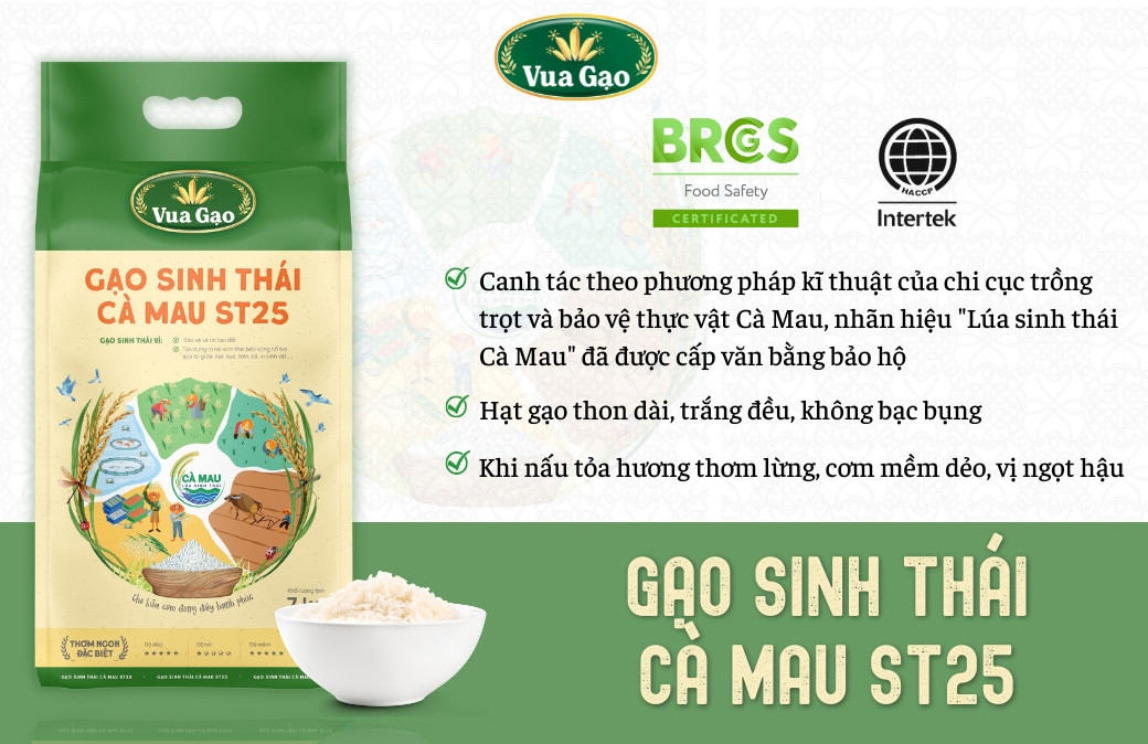 Vua Gạo ra mắt sản phẩm gạo sinh thái Cà Mau ST25 độc quyền tại Emart