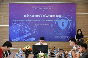 Chương trình diễn tập quốc tế APCERT 2023  tổ chức theo hình thức trực tiếp và trực tuyến diễn ra tại Hà Nội