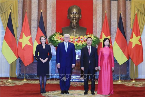 Vietnamese, German Presidents hold talks hinh anh 1
