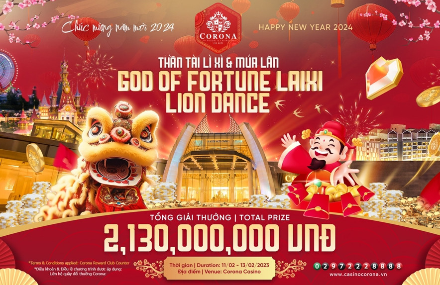 Corona Resort & Casino tung ưu đãi đón khách mùa Tết Nguyên đán 2024