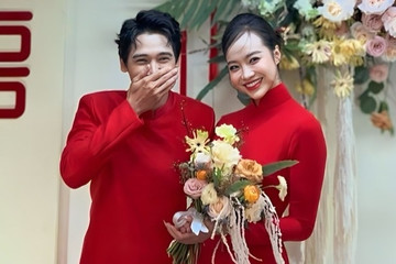 Hoa hậu Kiều Ngân đằm thắm trong lễ tân hôn với cựu thành viên nhóm 365