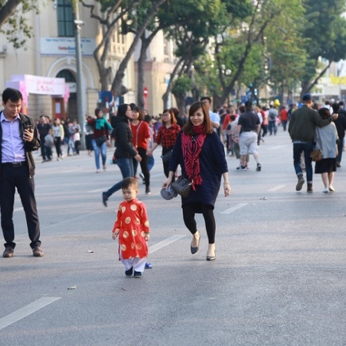 Hoan Kiem Lake walking streets shut down during Tet