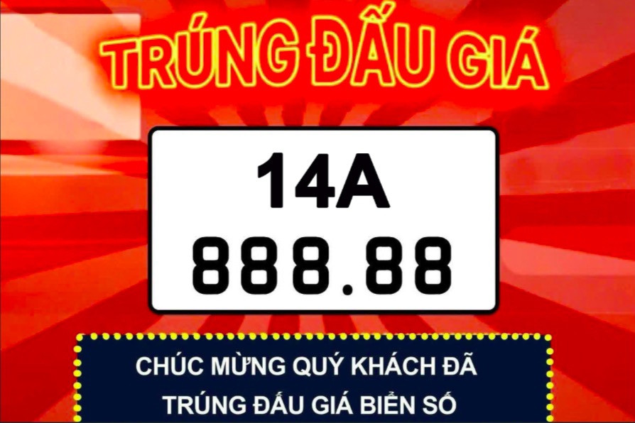 Đấu giá biển số sáng 4/1: Biển ngũ quý 8 của Quảng Ninh chốt giá gần 22 tỷ đồng