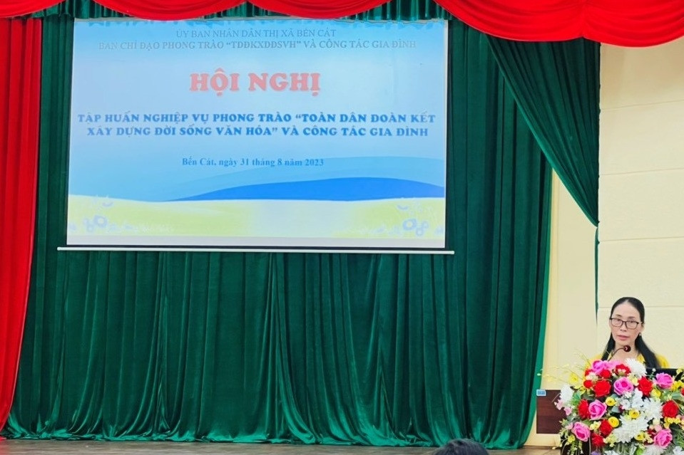 Bến Cát (Bình Dương): Tập huấn nghiệp vụ về công tác gia đình