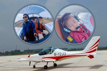 Ông bố lái máy bay chở con gái về quê dịp Tết khiến cư dân mạng nổi sóng