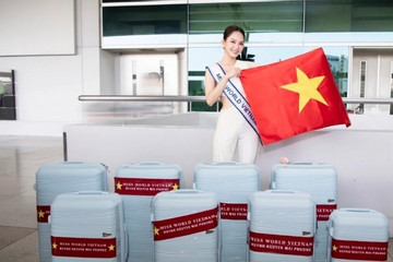 Mai Phuong departs for Miss World pageant in India