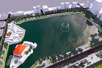 Đề xuất làm 5 quảng trường quanh hồ Thiền Quang