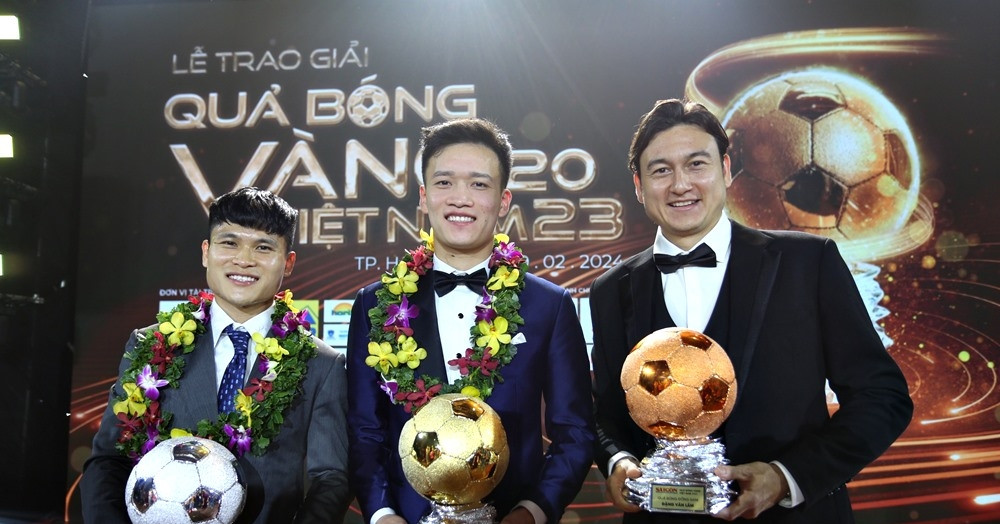 Hoàng Đức, Kim Thanh đoạt Quả bóng vàng Việt Nam 2023