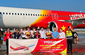 Vietjet nhận tàu bay thứ 105 đầu Xuân mới