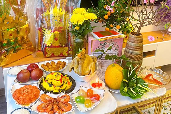 Chiêm ngưỡng những mâm cúng ông Công ông Táo đẹp mãn nhãn của chị em