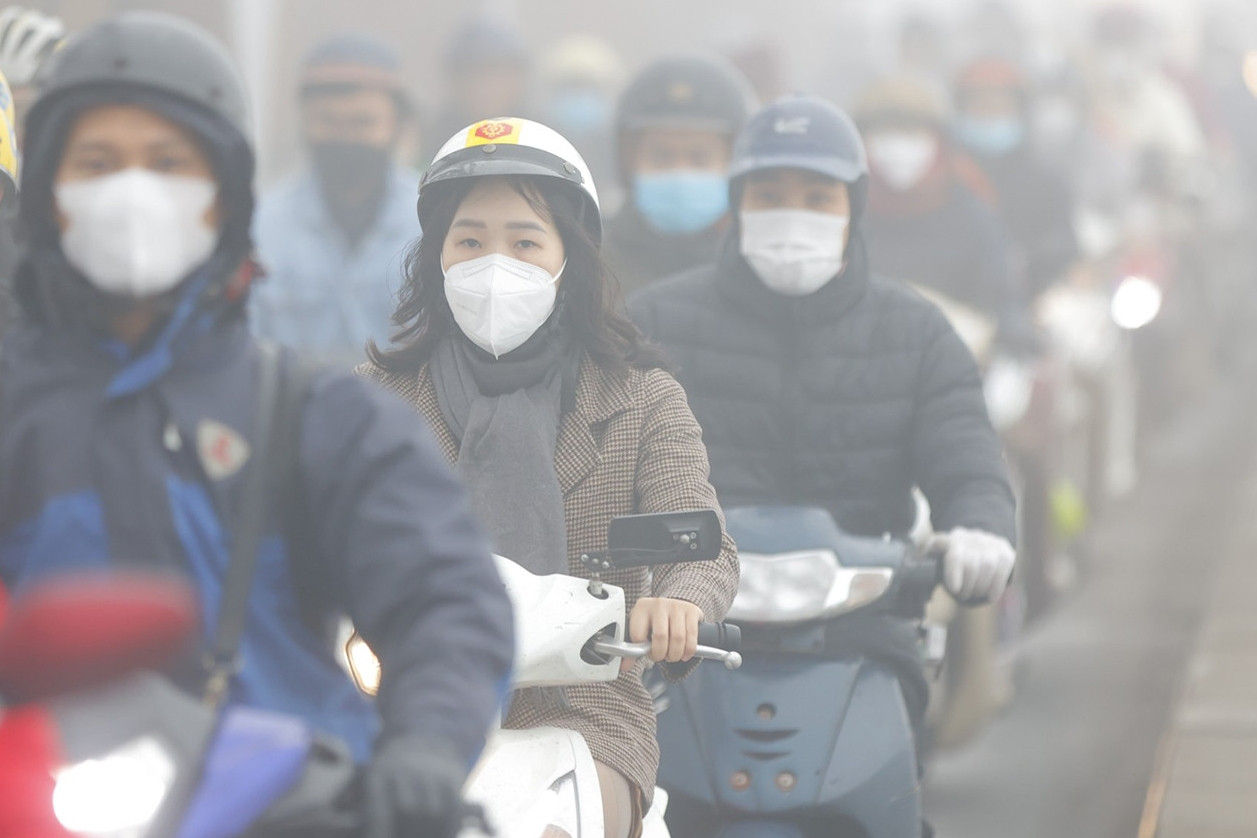 Sáng 2/2, Hà Nội ô nhiễm không khí nhất thế giới