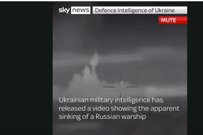 Ukraine công bố video đánh chìm tàu chiến Nga gần Crưm