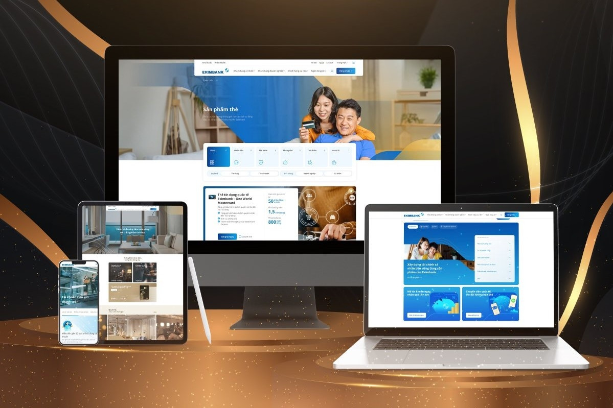 Website Eximbank có giao diện mới, gia tăng trải nghiệm người dùng