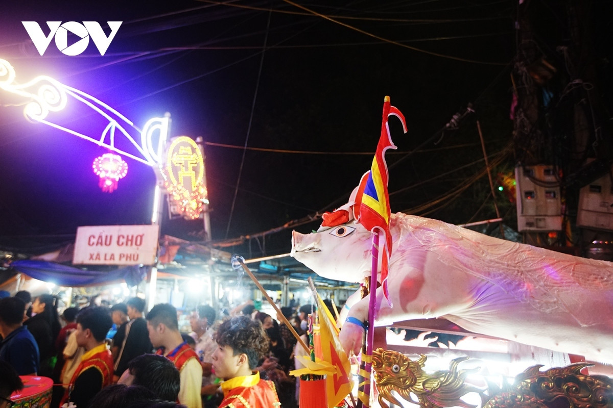 crowds gather for pig procession festival in hanoi picture 8